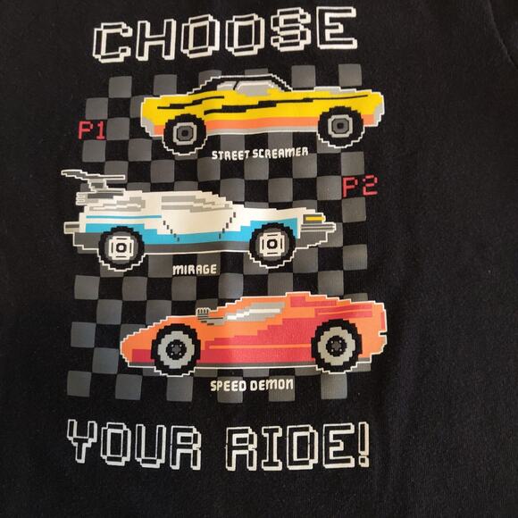 Garanimals Black Tshirt Size 5T Race Cars Boys - Picture 2 of 8